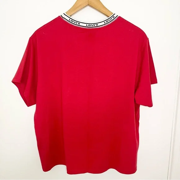 Levi's Red Cropped Tee Shirt - Picture 4 of 6